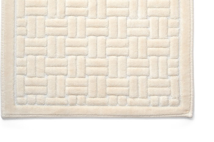 Mijölnir Juego de alfombrillas de baño de algodón crema de 2 piezas Mijölnir Juego de alfombrillas de baño de algodón crema de 2 piezas